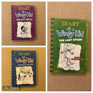 3 Diary of a Wimpy Kid Hardback Books - EUC